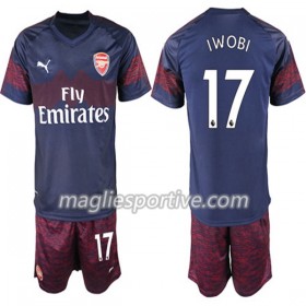 Completo Calcio Arsenal Alex Iwobi 17 Bambino Divisa Trasferta 2018/2019